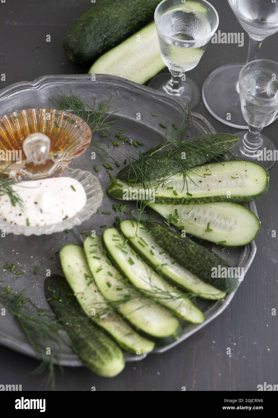 Russian pickles with smetana and honey. Foto Fredrik Sandberg / TT / kod 10080 Stock Photo Alamy