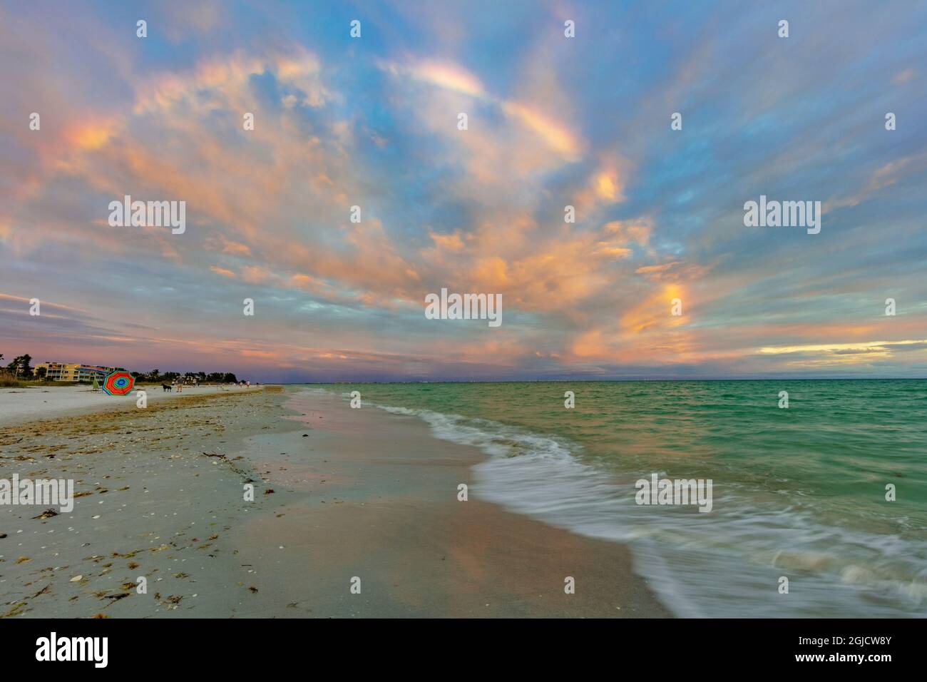 Unusual Cloud Rainbow Over The Beach On Sanibel Island Florida USA unusual-cloud-rainbow-over-the-beach-on-sanibel-island-florida-usa