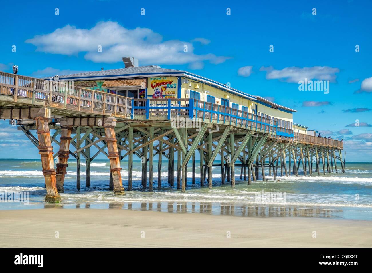 USA, Florida, Daytona Beach. Crabby Joe's restaurant Stock Photo Alamy