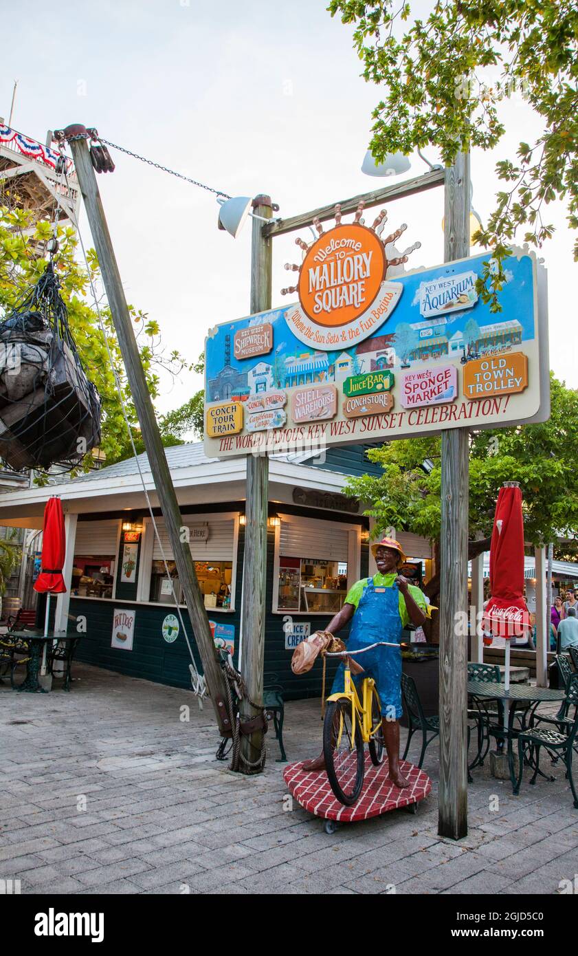 Mallory Square sign Key West, Florida Keys Stock Photo Alamy