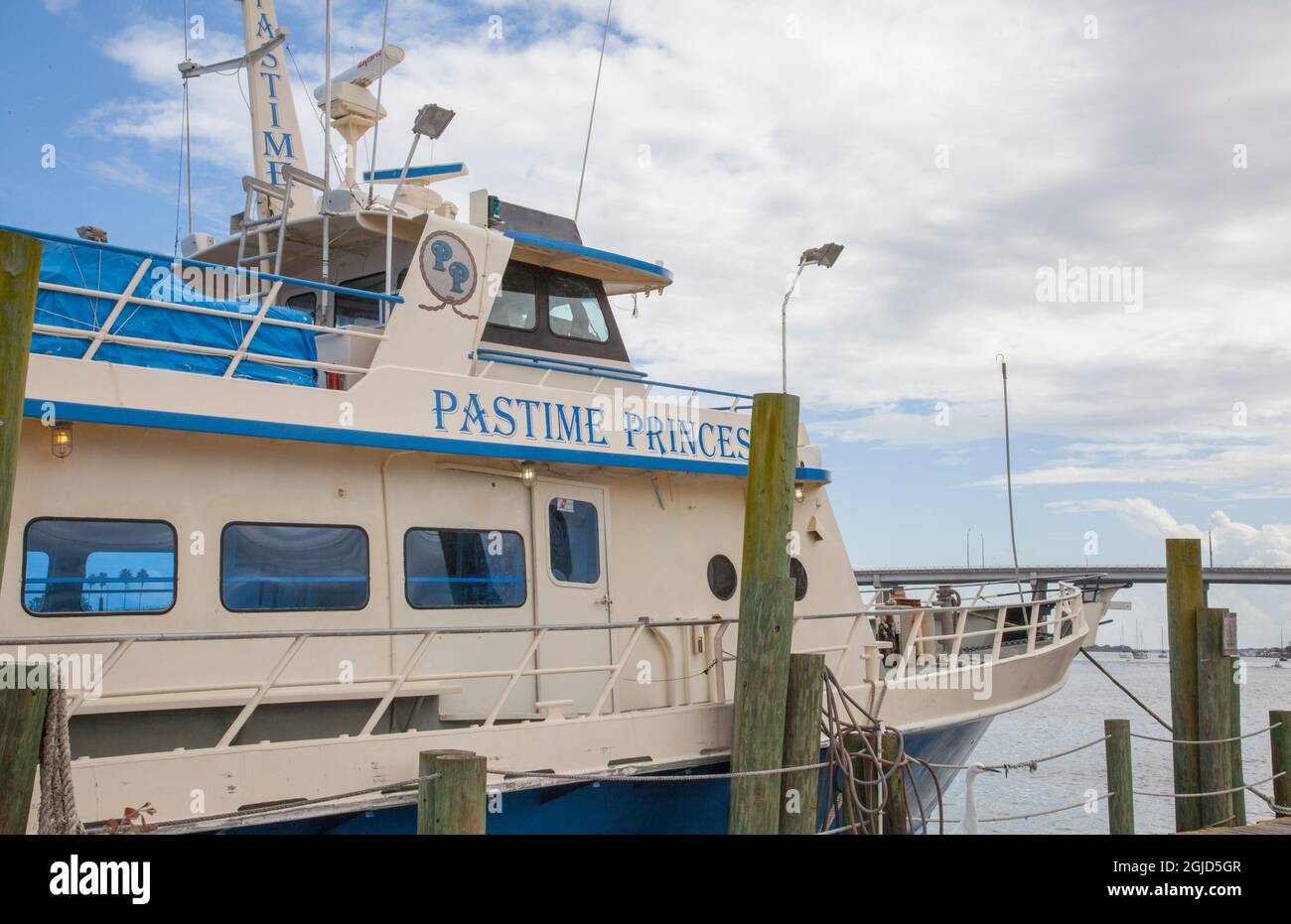 Pastime Princess cruise ship at New Smyrna Beach, Florida Stock Photo
