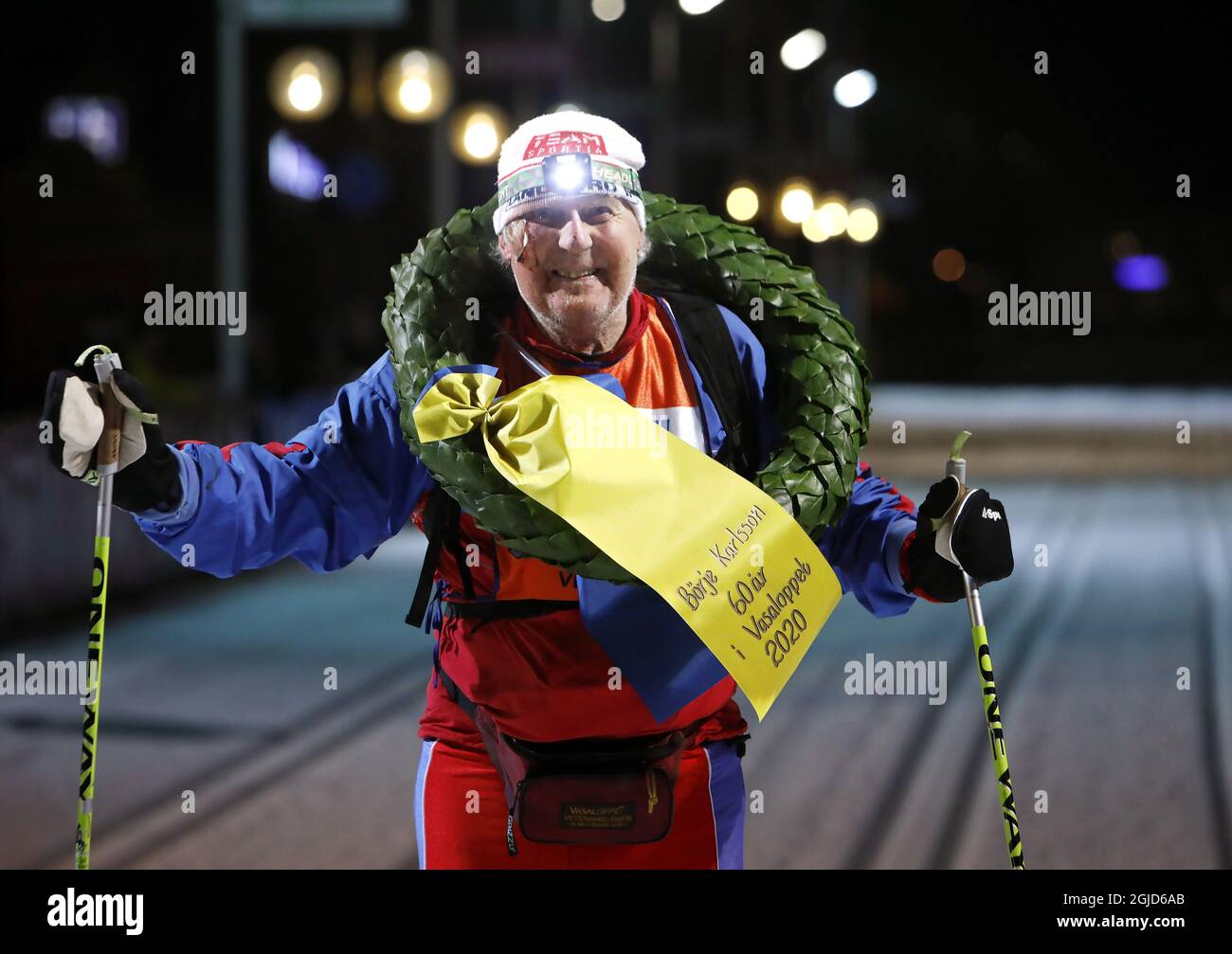 MORA 20200224 Vasalopp ski race veteran 86 years old Borje Karlsson