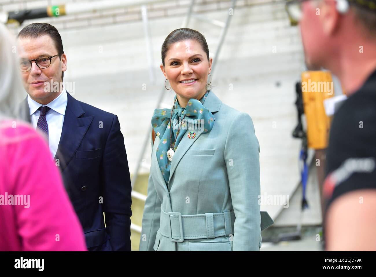OVERKALIX 20200310 Crown Princess Victoria and Prince Daniel during the visit to then company Isolamin in Overkalix, Sweden, Foto: Jonas Ekstromer / TT / kod 10030  Stock Photo