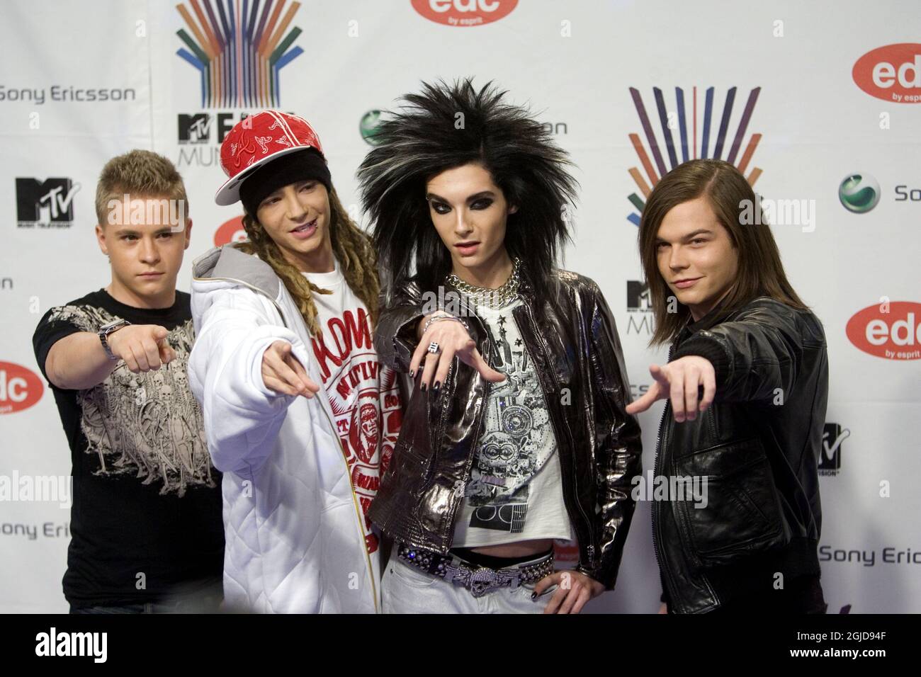Tokio Hotel  at the MTV Europe Music Awards in  Munich, Germany.  Stock Photo
