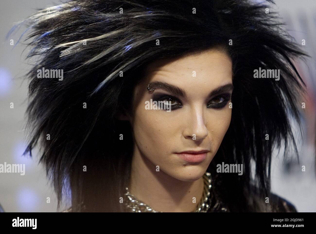 Tokio Hotel singer Bill Kaulitz arriving for the MTV European Music ...