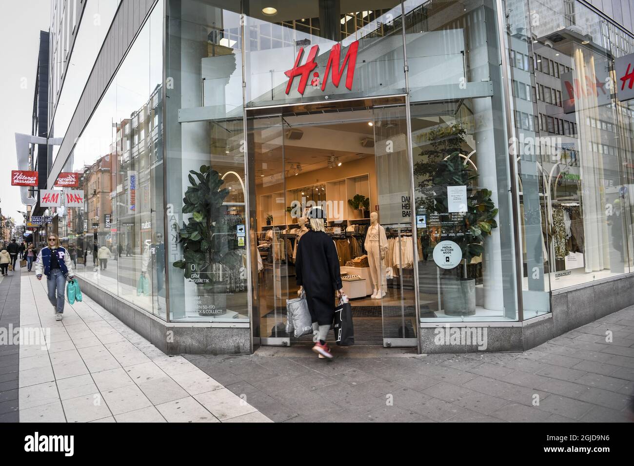 H&M is temporarily laying off "tens of thousands" of employees in all parts  of its business due to poor sales because of the coronavirus pandemic.  Picture: H&M store in central Stockholm, Sweden