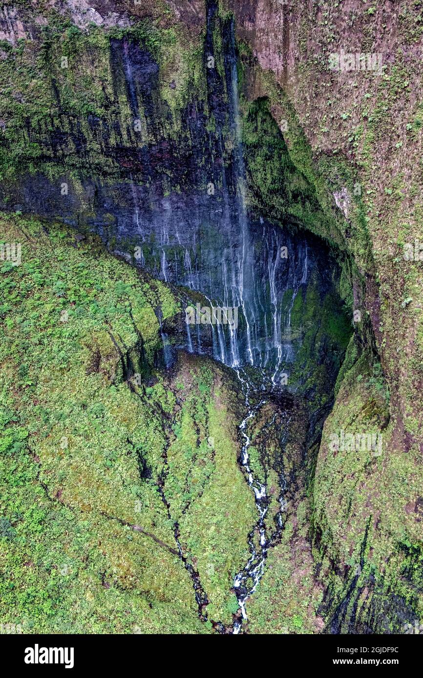 Waterfall, Kauai, Hawaii, USA. Stock Photo