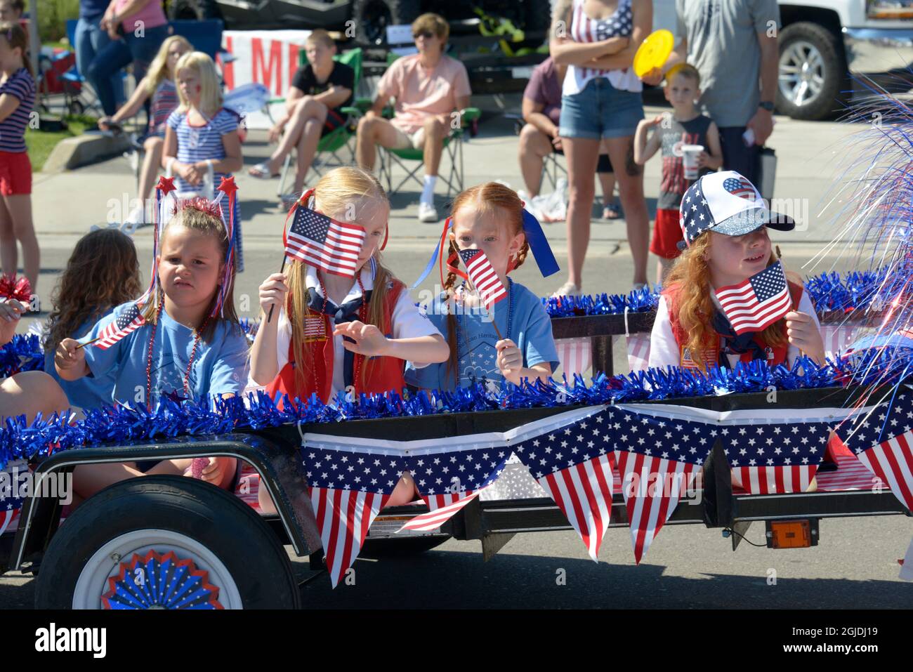 Parade Floats, Fourth of July Parade, Star, Idaho, USA. (Editorial Use