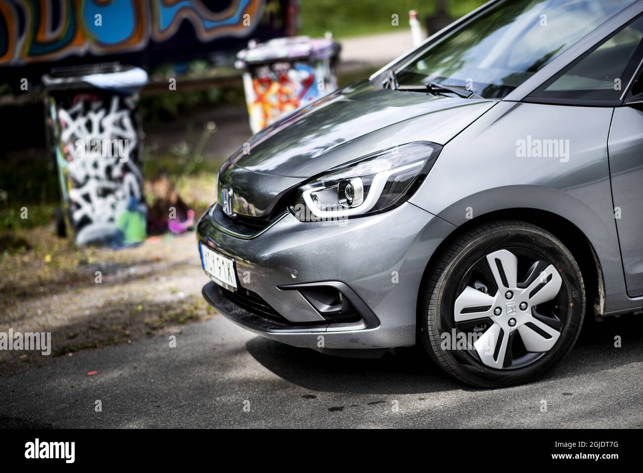 Biltest, Honda Jazz e-Hev Hybrid. Photo: Pontus Lundahl / TT / code 10050 Stock Photo