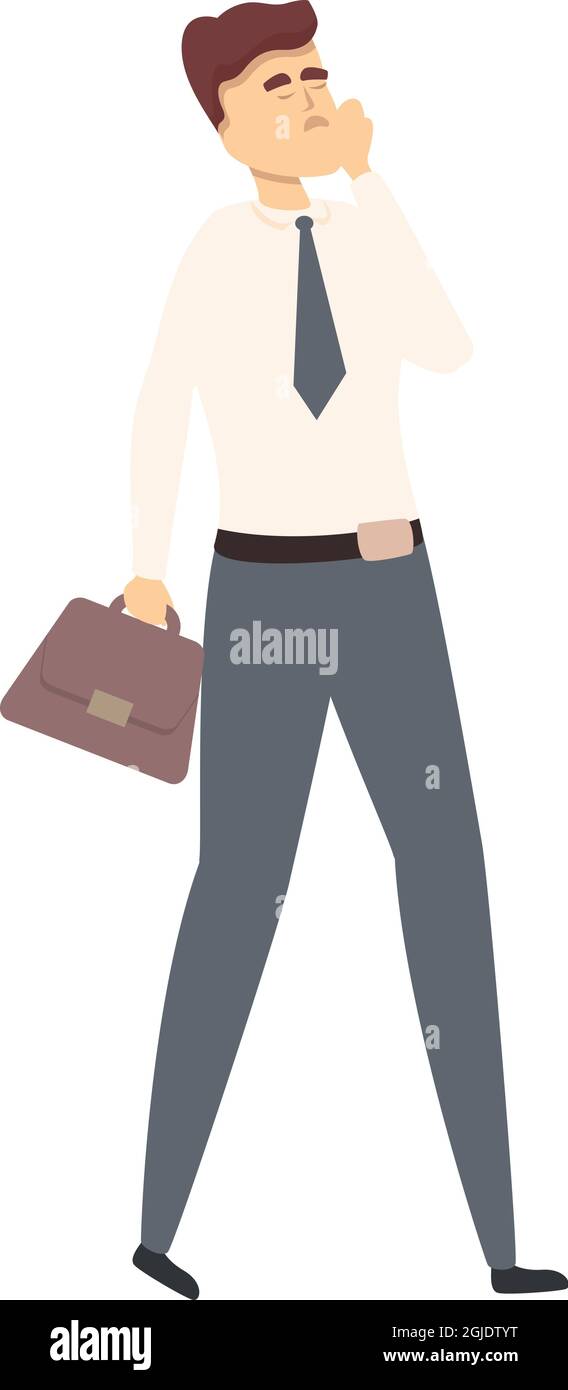 Late worker icon cartoon vector. Office work. Employee workplace Stock Vector