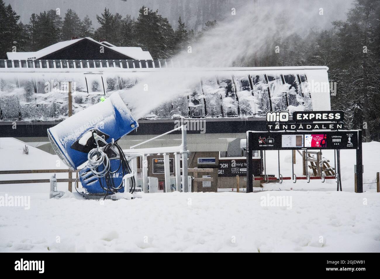 Snow cannon in sweden hi-res stock photography and images - Alamy