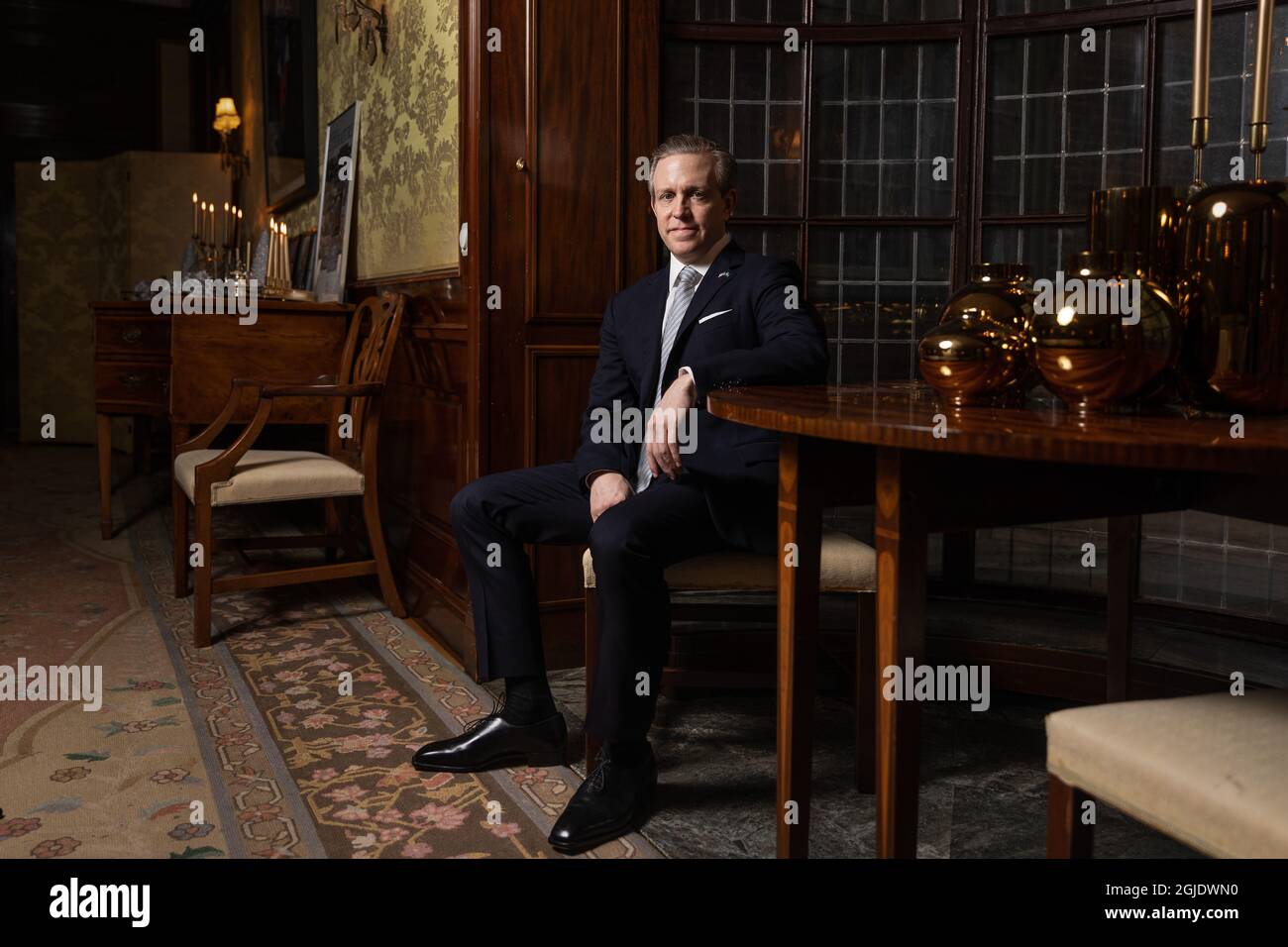 STOCKHOLM 2020-12-15 Ken Howery, U.S. Ambassador to the Kingdom of Sweden,  photographed at the residence in Stockholm, Sweden, on December 15, 2020.  Photo: Barzan Dello / TT / code 3000 Stock Photo - Alamy