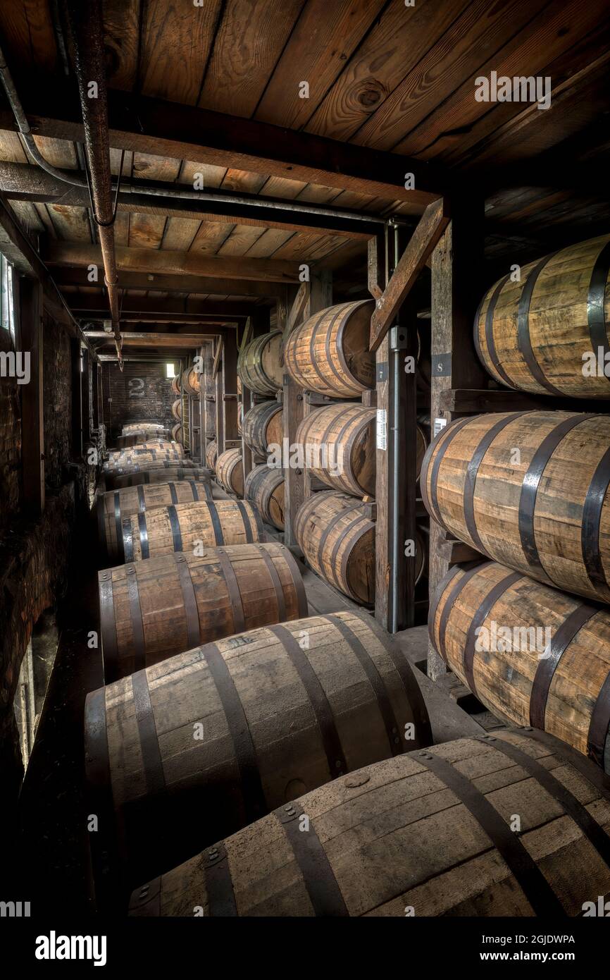 Barrel room, Buffalo Trace Distillery, Frankfort, Kentucky (Editorial