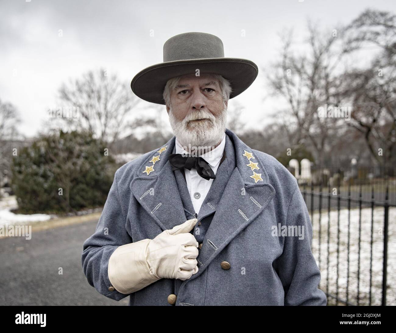Lee Jackson Day Parade Lexington Virginia Usa January 16 21 Commemorating Confederate Generals Robert E Lee And Stonewall Jackson People Walking Down Main Street And Gathering At The Stonewall Jackson Memorial Many Participants