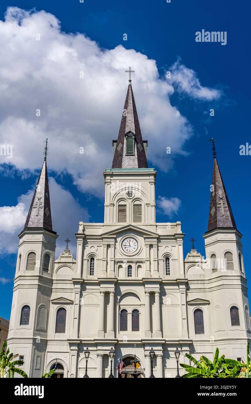 Saint Louis Cathedral Oldest Cathedral facade, New Orleans, Louisiana