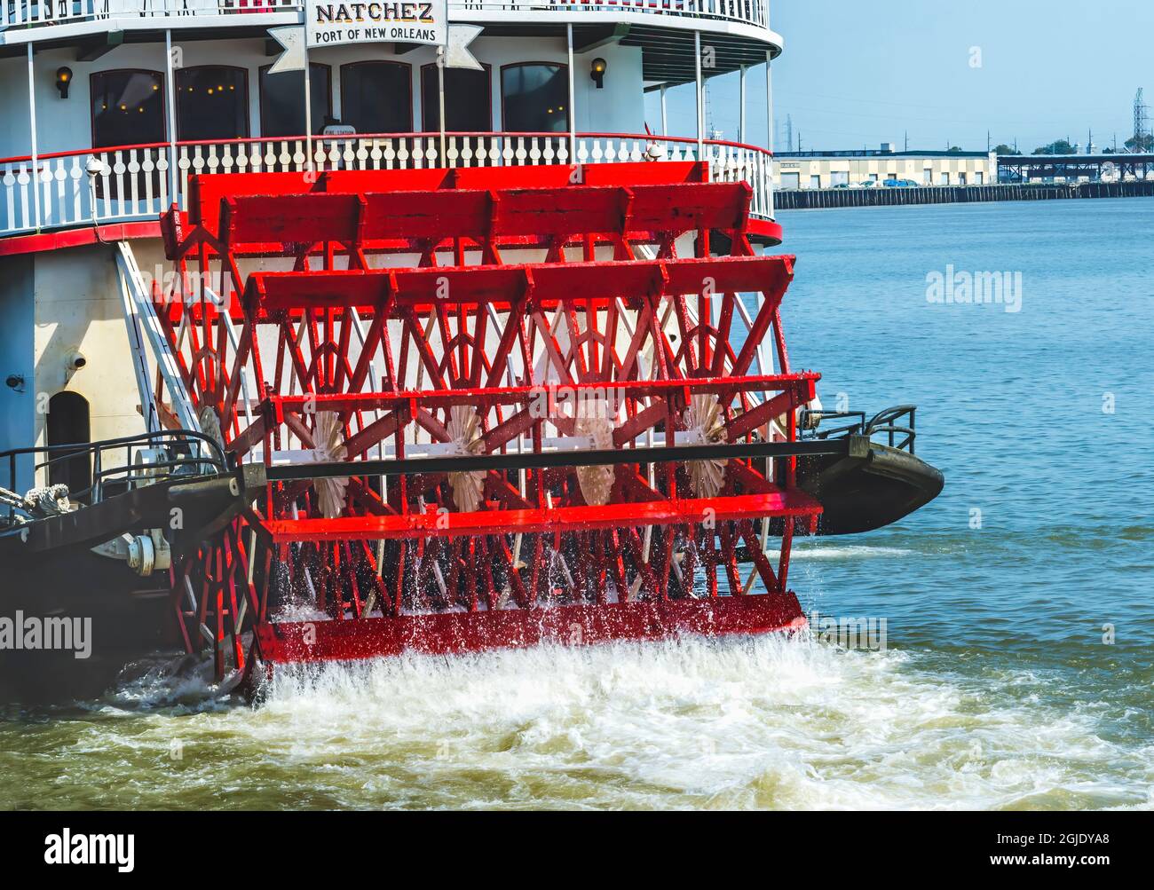 Paddlewheel, Natchez Steamboat, New Orleans, Louisiana. One of the last
