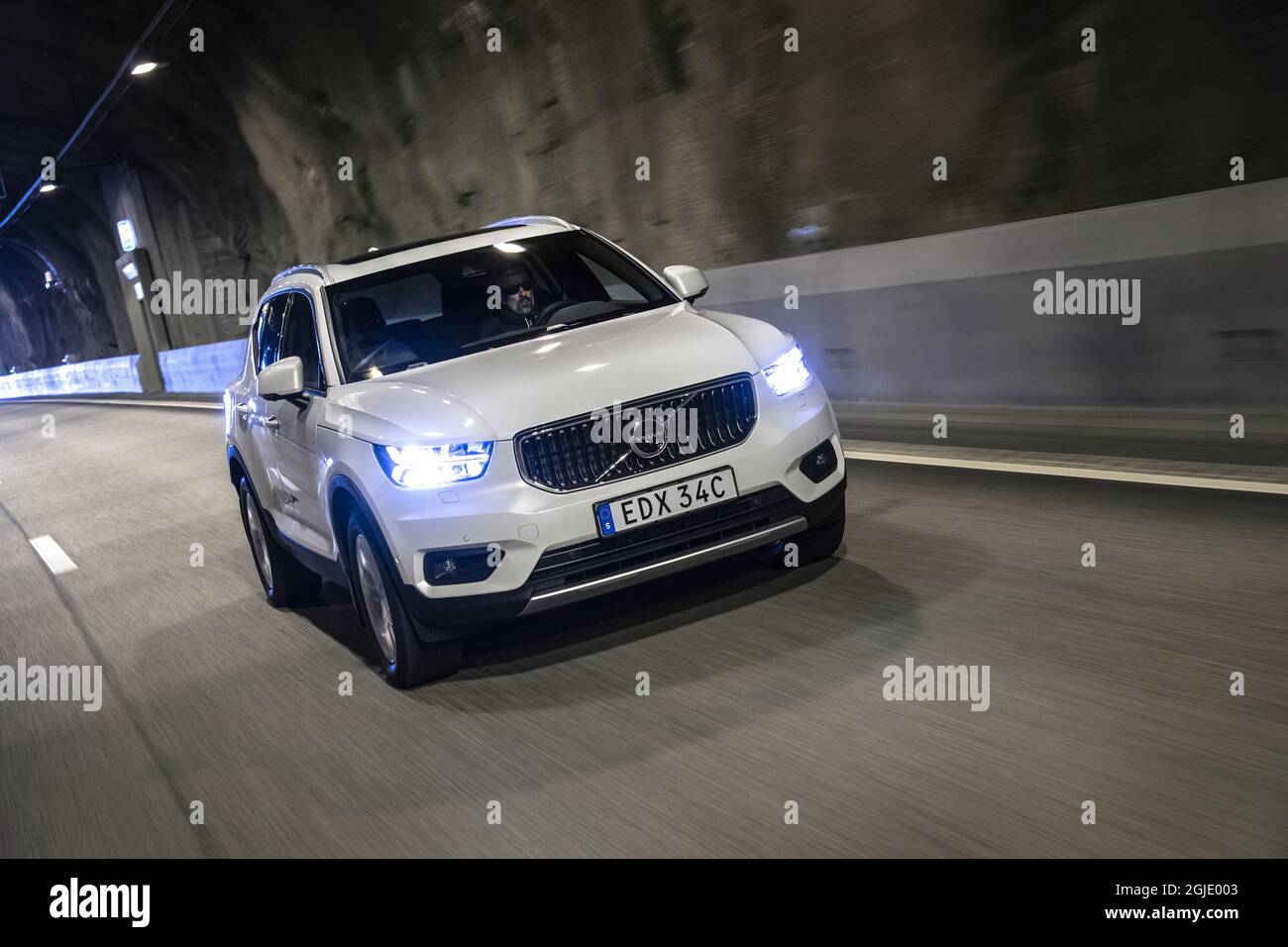 Volvo XC40 T2. car driving through a Photo: Anders Wiklund / TT / 10040 Stock Photo - Alamy
