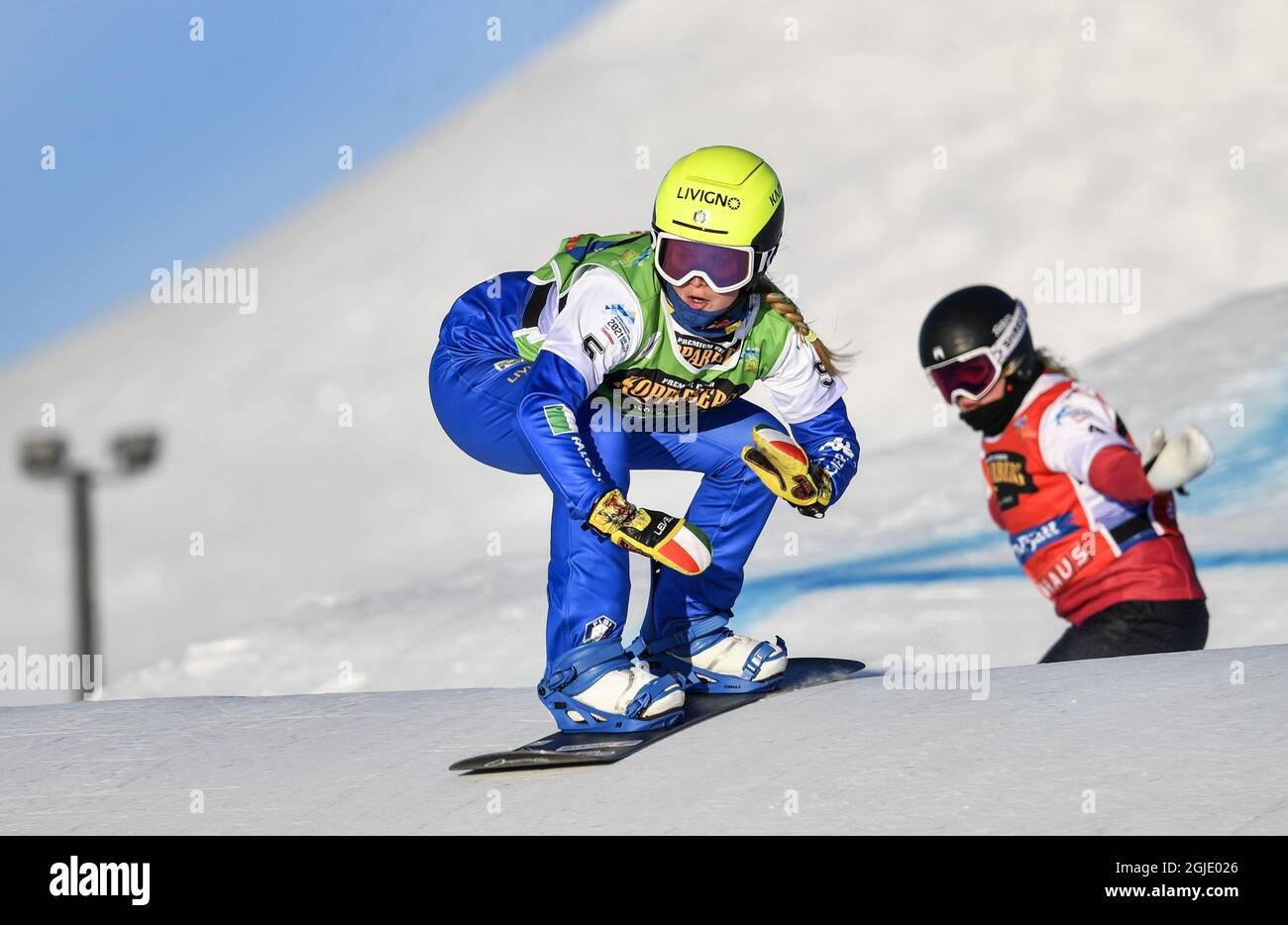 Michela Moioli Italy In Action During The Women S Semi Final Heat 1 At The Fis Snowboard Cross World Championships In Idre Sweden On Feb 11 2021 Photo Anders Wiklund Tt Code 10040 Stock Photo Alamy