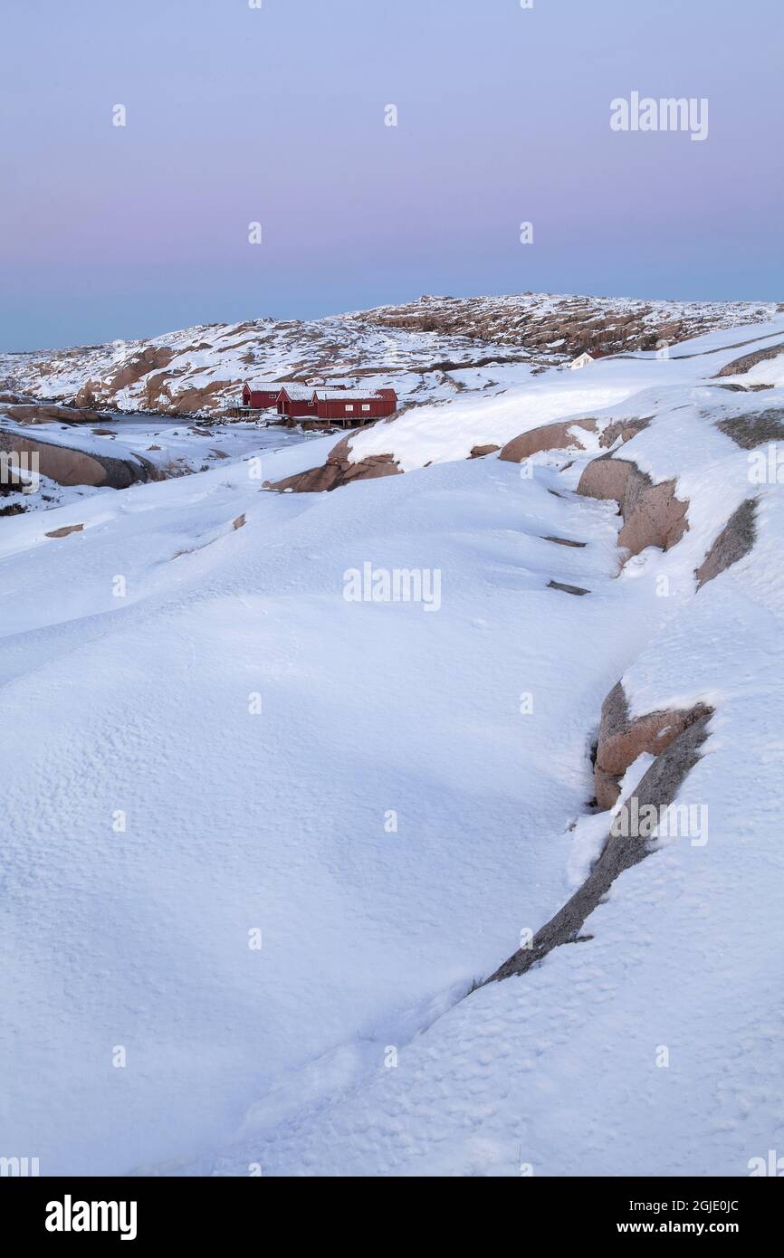 Winter in the archipelago, Fykan, Ramsvikslandet, Bohuslan, on the west  coast of Sweden. Photo: Anders Good / TT / code 2343 Stock Photo - Alamy