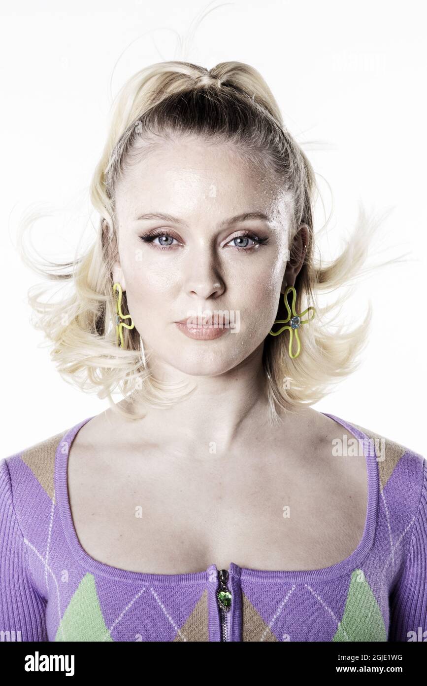 Zara Larsson is photographed in Stockholm, Sweden, on February 09, 2021.  Zara has released her first album in four years, "Poster girl". Photo: Eva  Tedesjo / DN / TT/ code 3504 ***EXCLUSIVE*** Stock Photo - Alamy