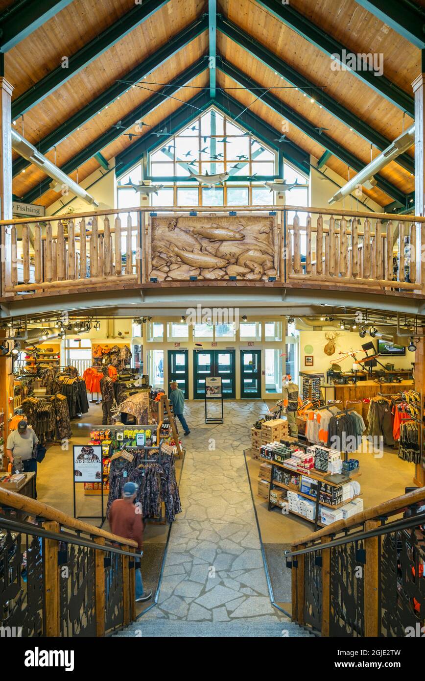 USA, Maine, Freeport, interior of the LL Bean store Stock Photo Alamy