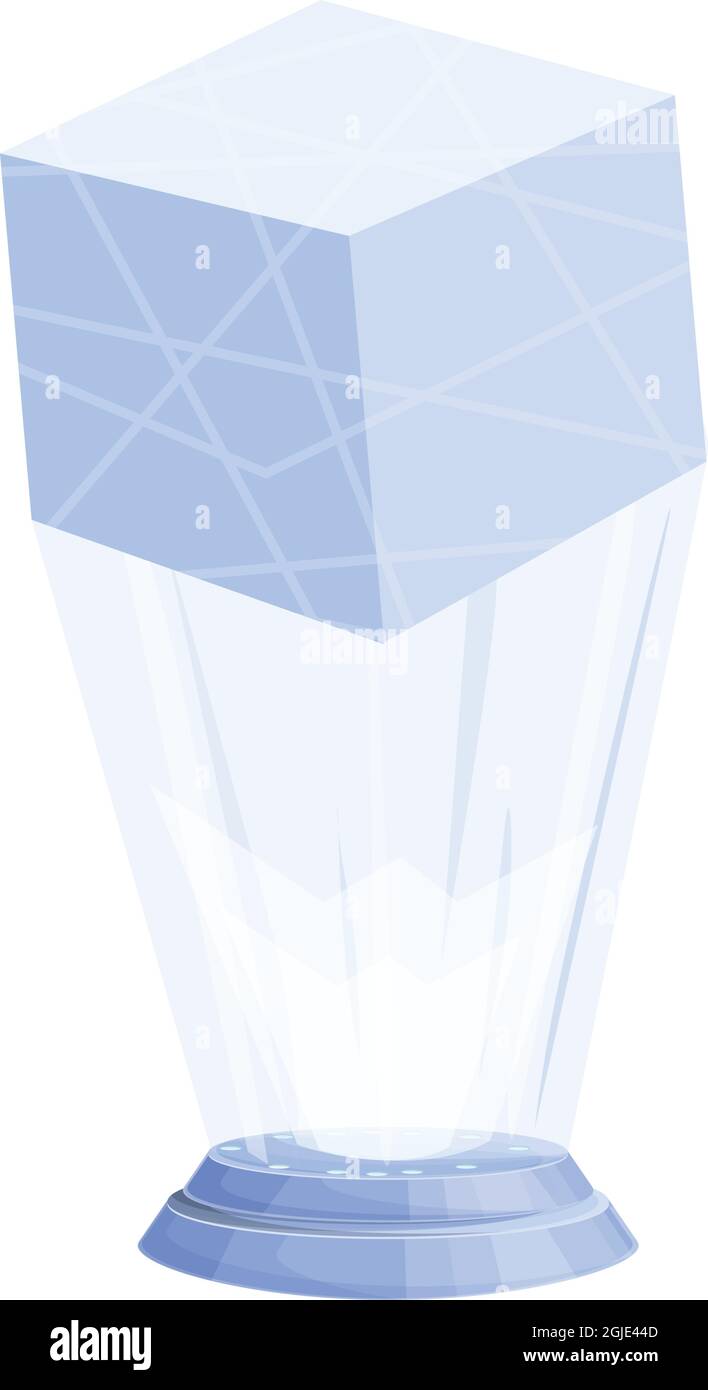 Hologram cube icon cartoon vector. Virtual reality. Shape dice Stock Vector