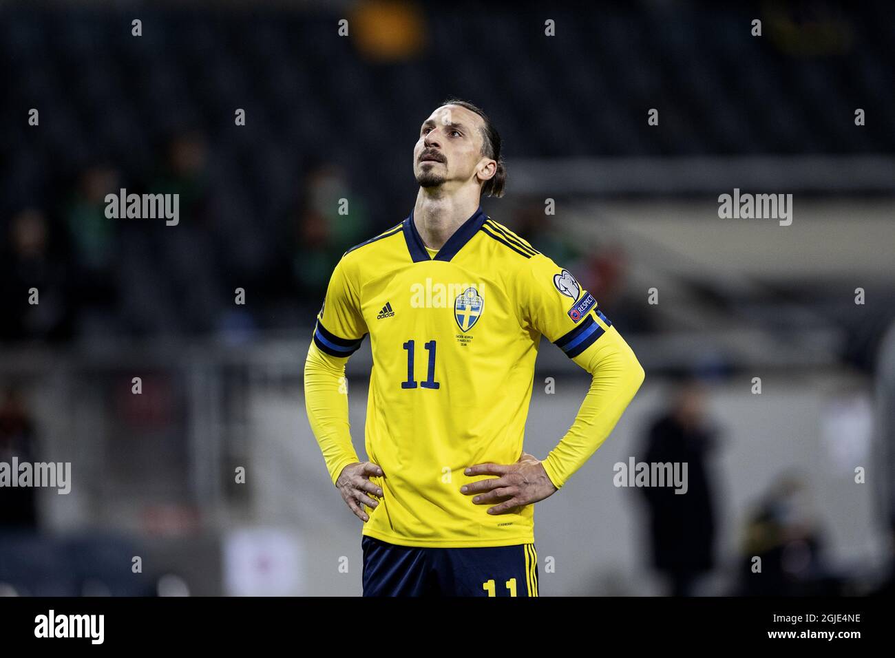 Zlatan Ibrahimovic during the World Cup qualifier group A football