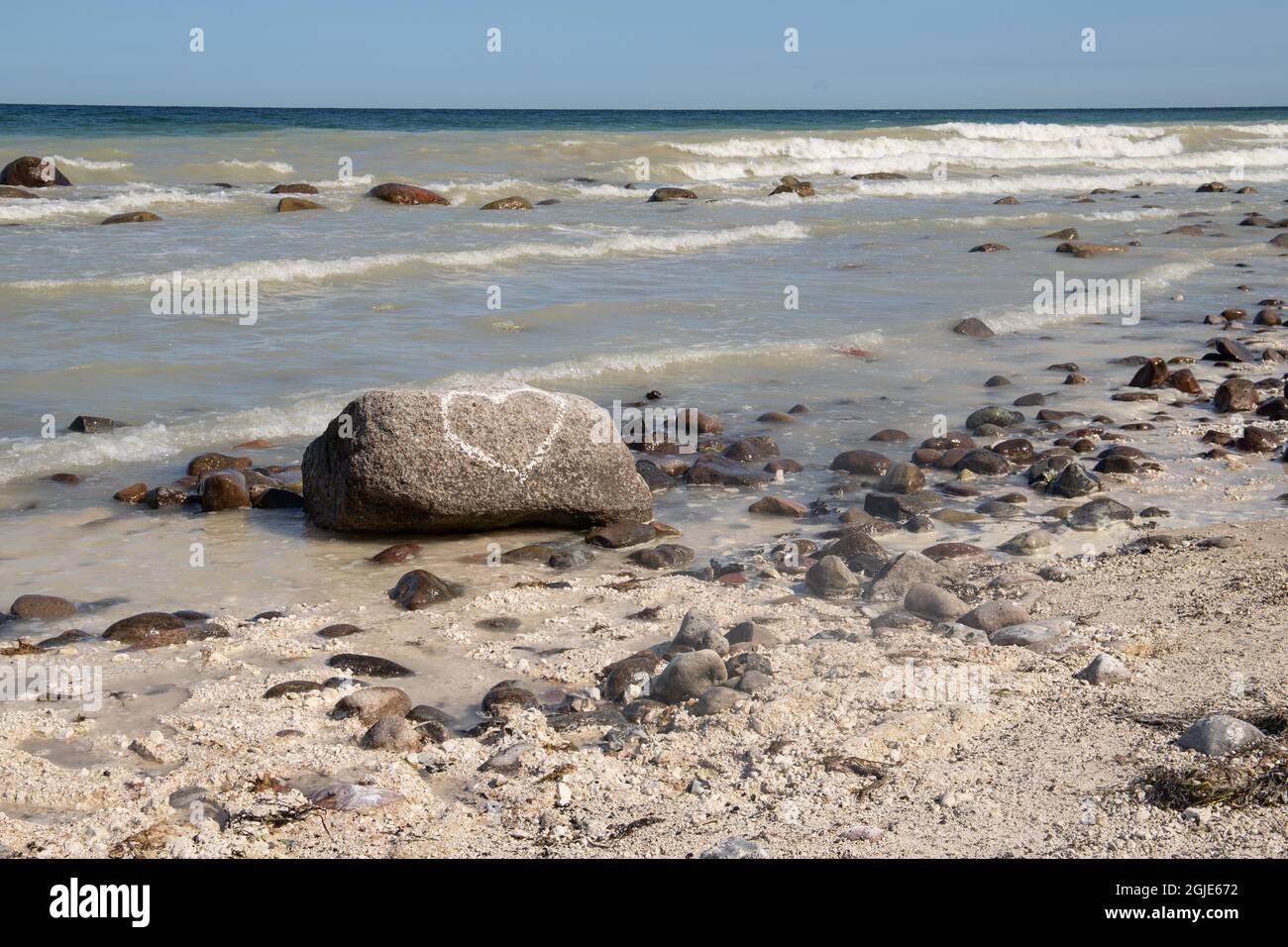 baltic sea in Rügen, Germany with chalk stones Stock Photo