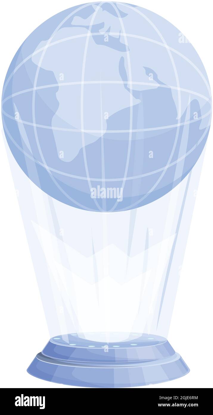 Globe hologram icon cartoon vector. Digital world. Virtual technology Stock Vector