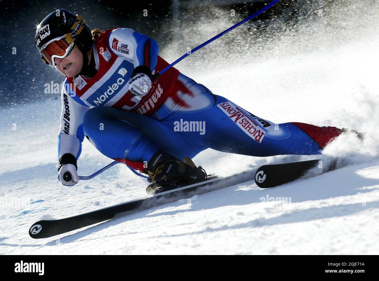 Italy's Karen Putzer in action durng the World Super-G Apline Cup Stock Photo