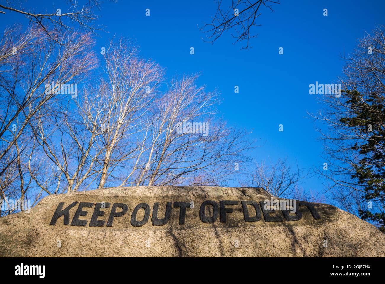 USA, Massachusetts, Cape Ann, Gloucester. Dogtown Rocks, inspirational ...