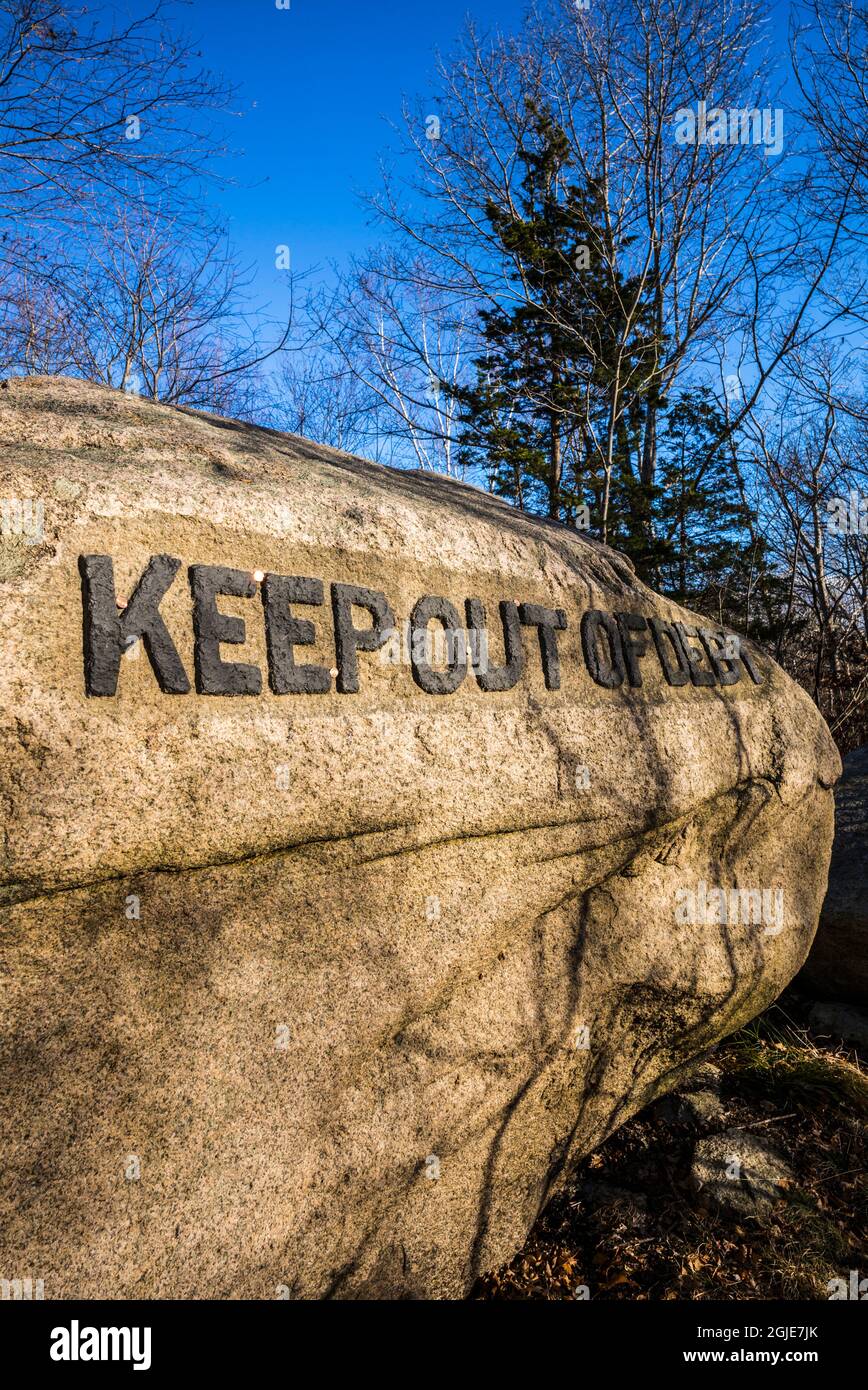 USA, Massachusetts, Cape Ann, Gloucester. Dogtown Rocks, inspirational ...