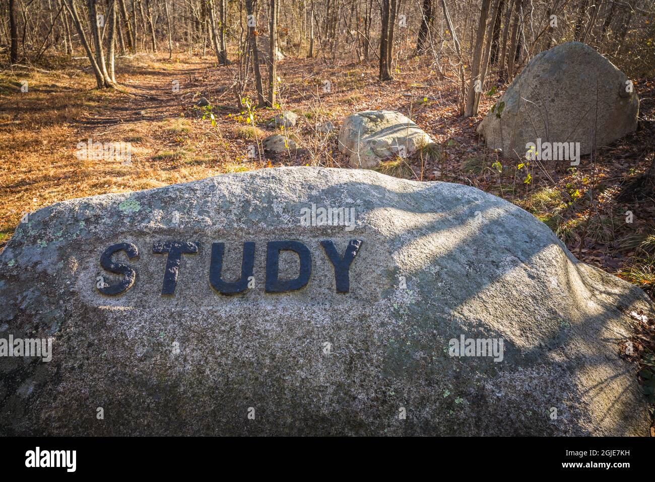 USA, Massachusetts, Cape Ann, Gloucester. Dogtown Rocks, inspirational ...