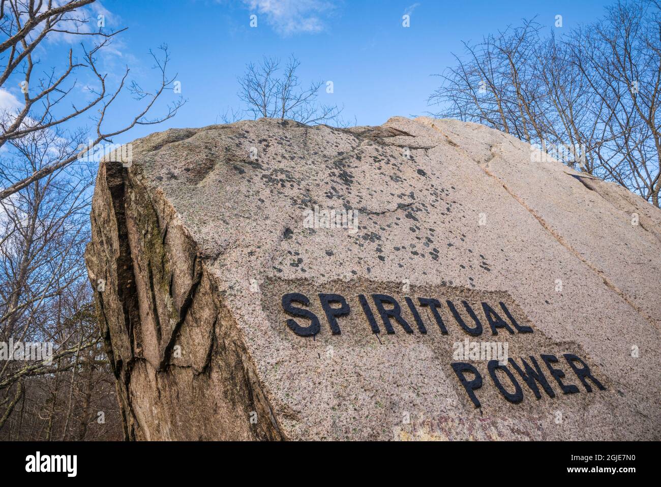 USA, Massachusetts, Cape Ann, Gloucester. Dogtown Rocks, inspirational ...