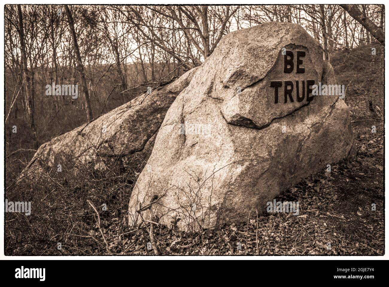 USA, Massachusetts, Cape Ann, Gloucester. Dogtown Rocks, inspirational ...