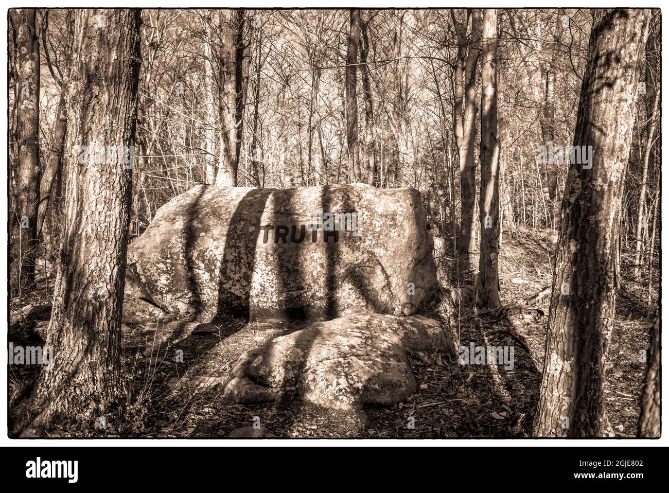USA, Massachusetts, Cape Ann, Gloucester. Dogtown Rocks, inspirational ...