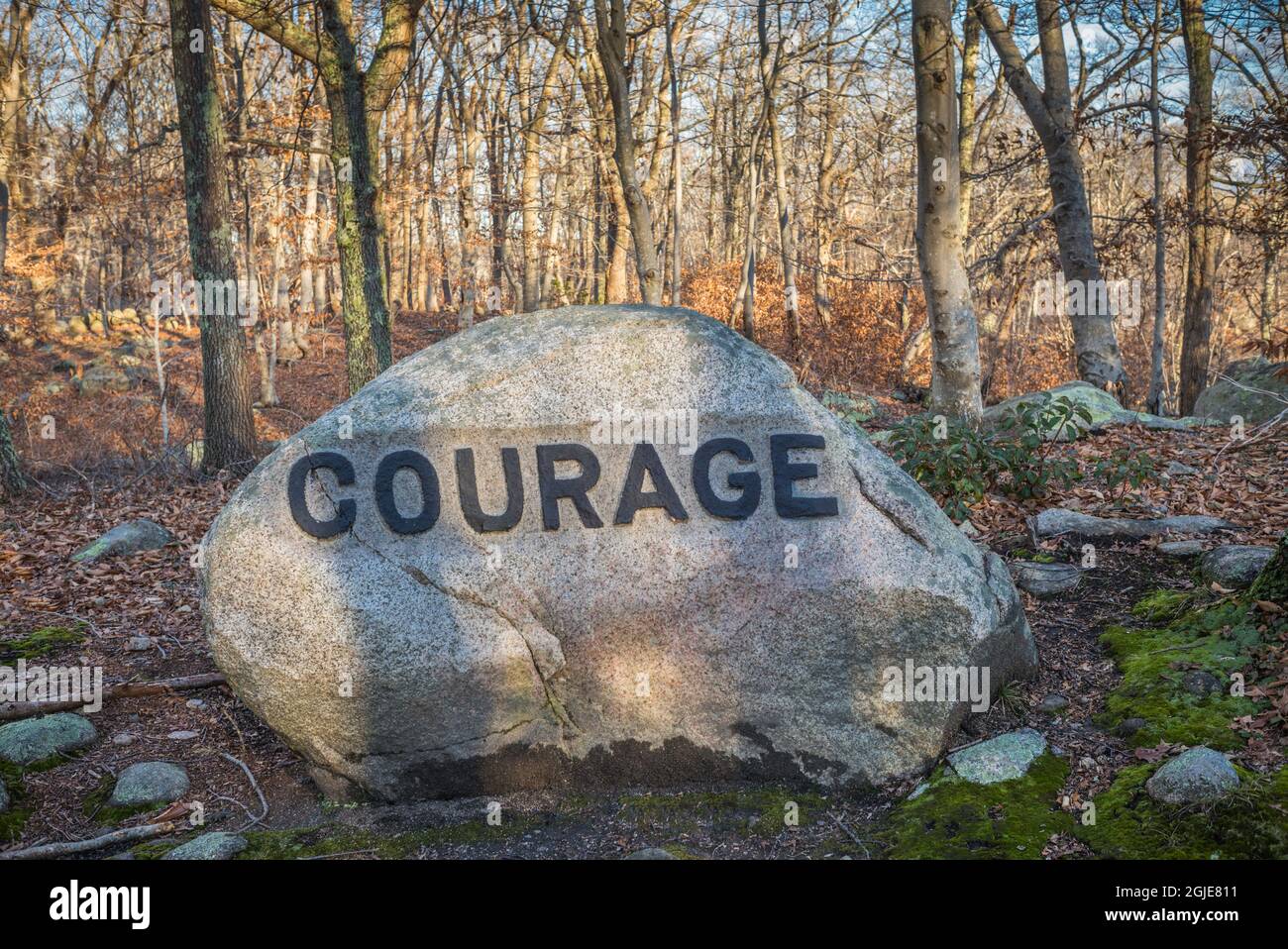 USA, Massachusetts, Cape Ann, Gloucester. Dogtown Rocks, inspirational ...