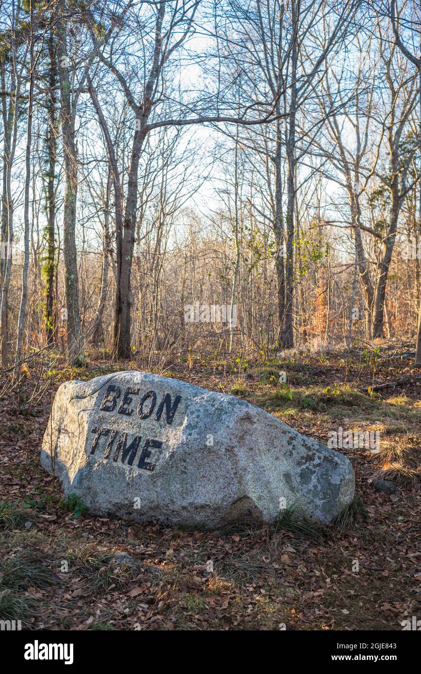 USA, Massachusetts, Cape Ann, Gloucester. Dogtown Rocks, inspirational ...