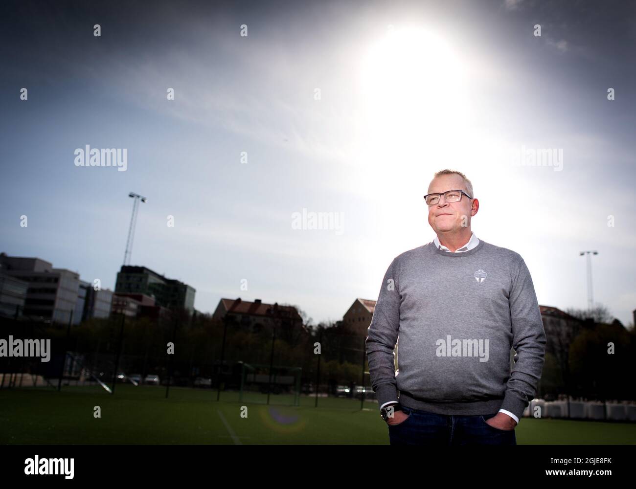 Janne Andersson, team manager for the Swedish national football team, photographed in Stockholm, Sweden, April 21, 2021. Photo: Pontus Lundahl / TT / code 10050  Stock Photo
