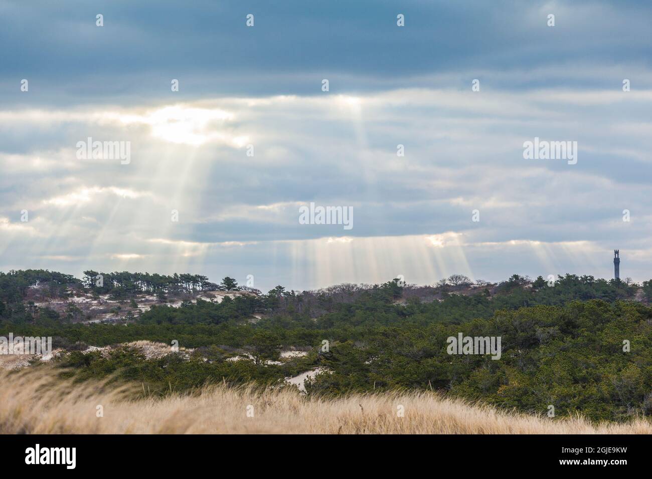 USA, Massachusetts, Cape Cod, Provincetown. Cape Cod National Seashore, Race Point Beach, view