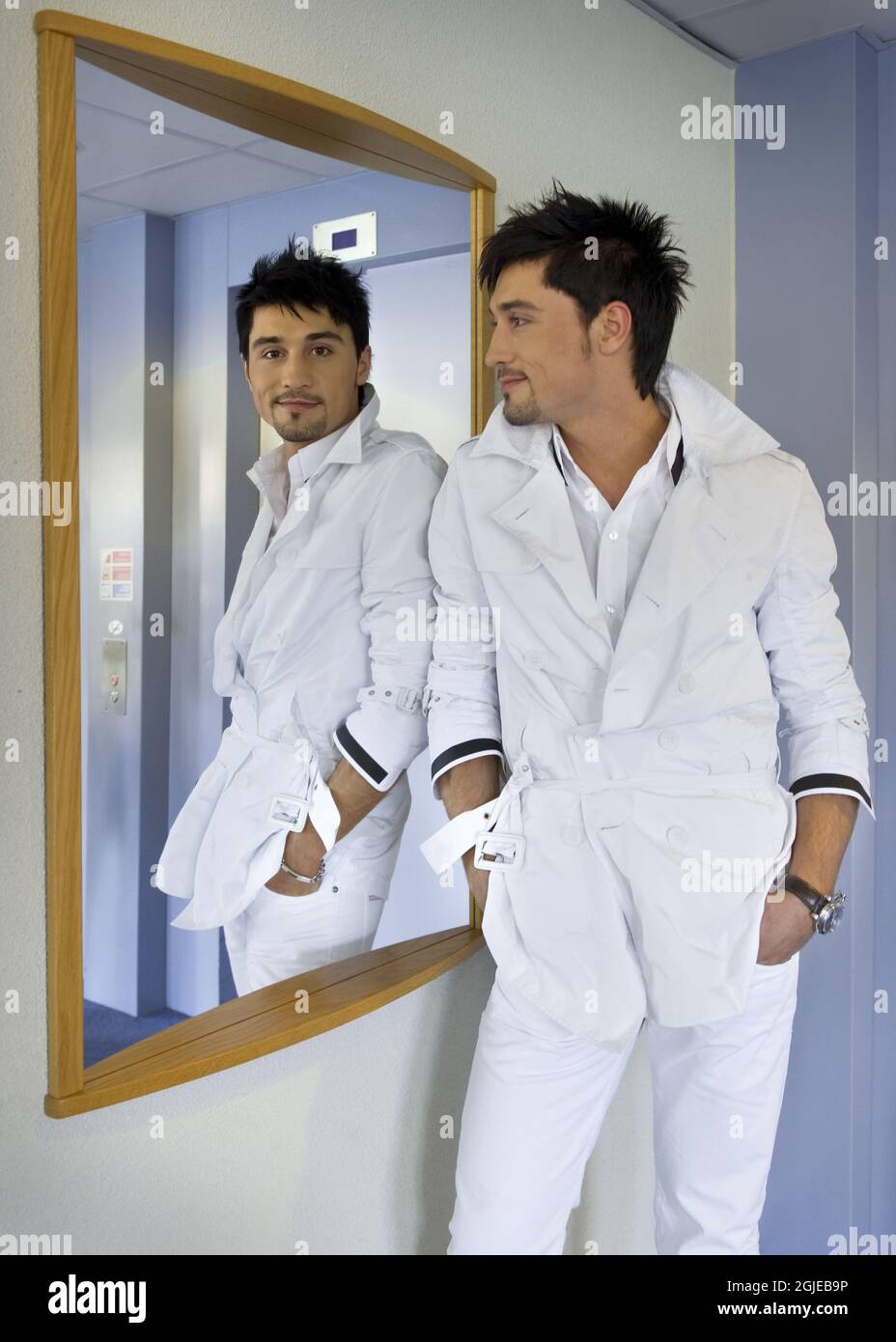 Winner of the Eurovision Song Contest 2008, Dima Bilan of Russia. Stock Photo