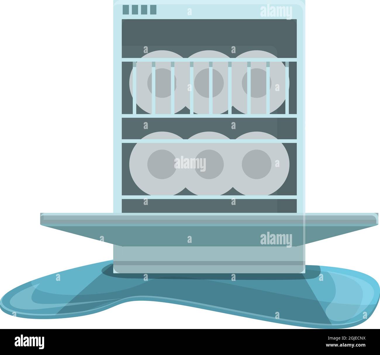 Fixing appliance icon cartoon vector. Repair machine. Home dishwasher Stock Vector