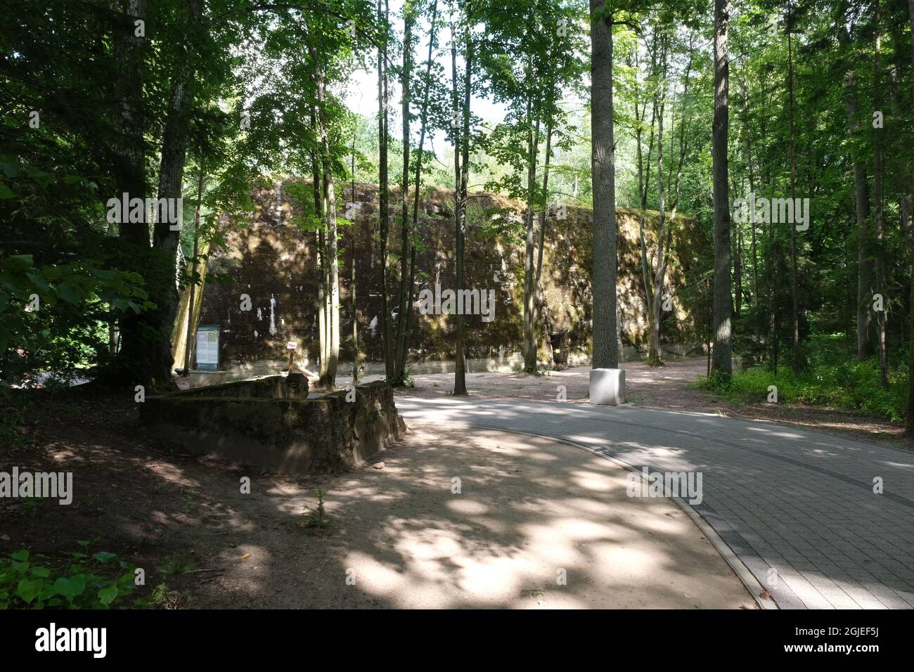 Ketrzyn, Gierloz, Poland - July 19, 2021: shelter for guests at the Wolf's Lair (Wilczy Szaniec, Wolfsschanze) built by the Organisation Todt. Stock Photo
