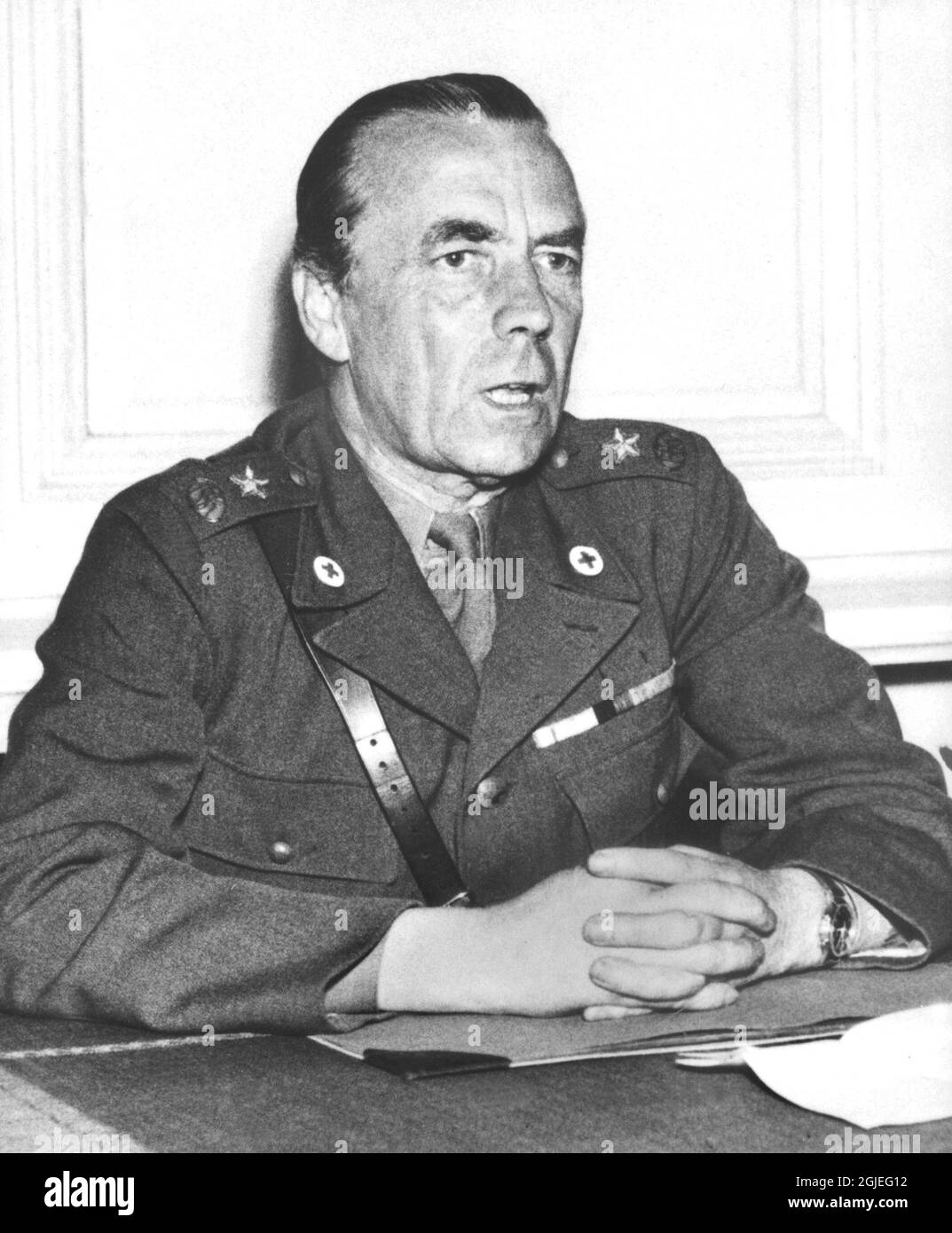 Count Folke Bernadotte, Swedish Red Cross Chairman from 1946 Stock Photo