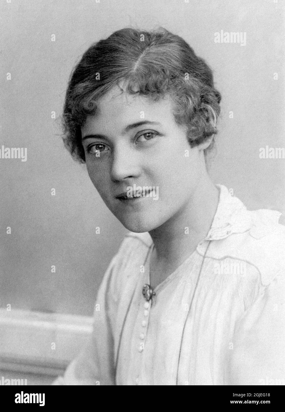 Lillie Ericson in Stockholm, Sweden  1916. An unknown child of Count Folke Bernadotte, closely related to the Swedish Royal family, has been revealed 60 years after his death. Count Bernadotte helped prisoners, mostly Scandinavian Jews, from the Nazi concentration camps during the end of WWII. He also engaged in the Israeli/Palestine conflict and was assassinated by the Israeli separatist organization Stern, 60 years ago in September 17, 1948. In the 1920th Count Bernadotte fell in love with one of the young actress, Lillie Ericsson, the star of a local theatre in Stockholm, who gave birth to  Stock Photo