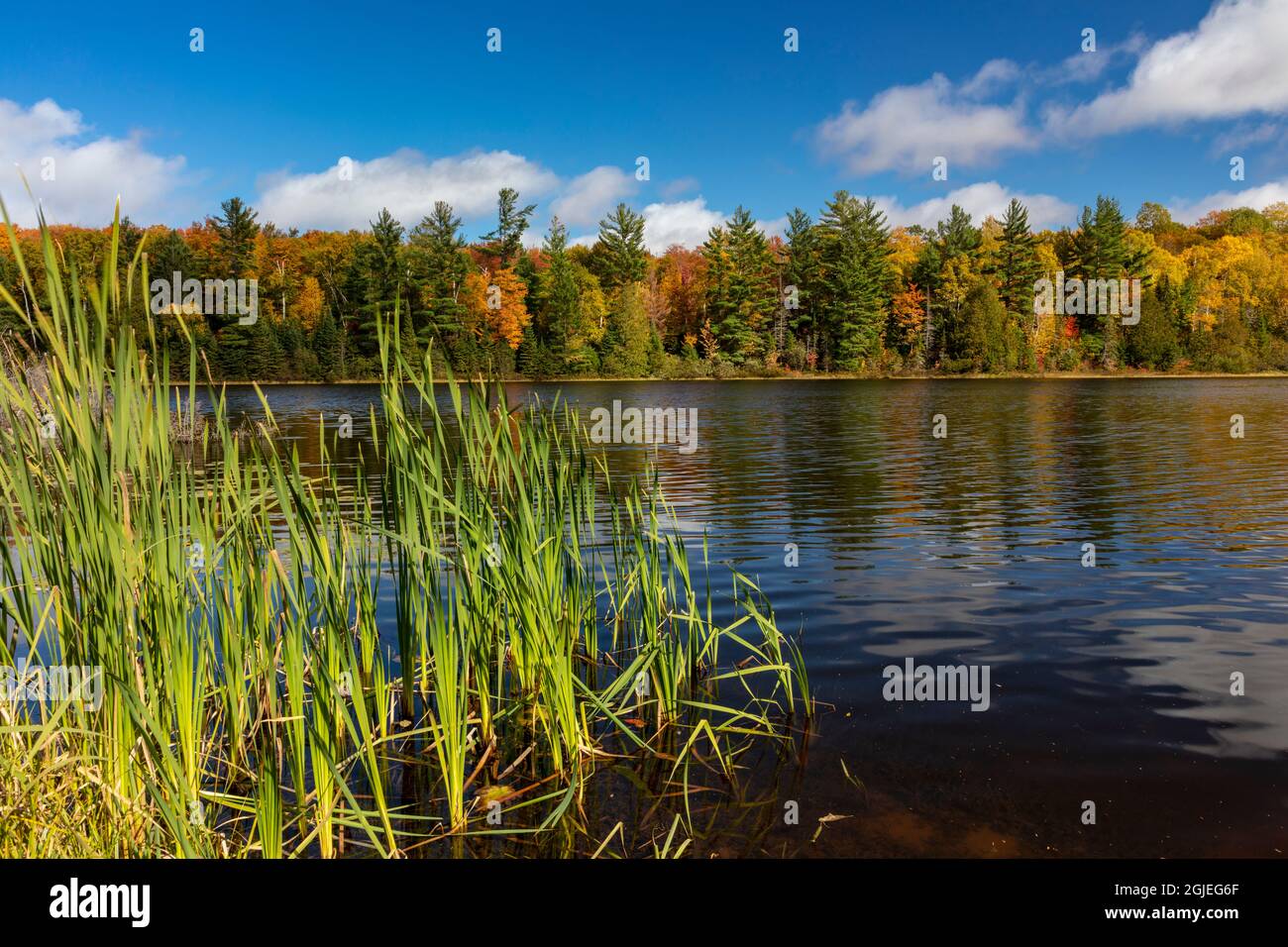 Little Beaver Lake in autumn at Pictured Rocks National Lakeshore