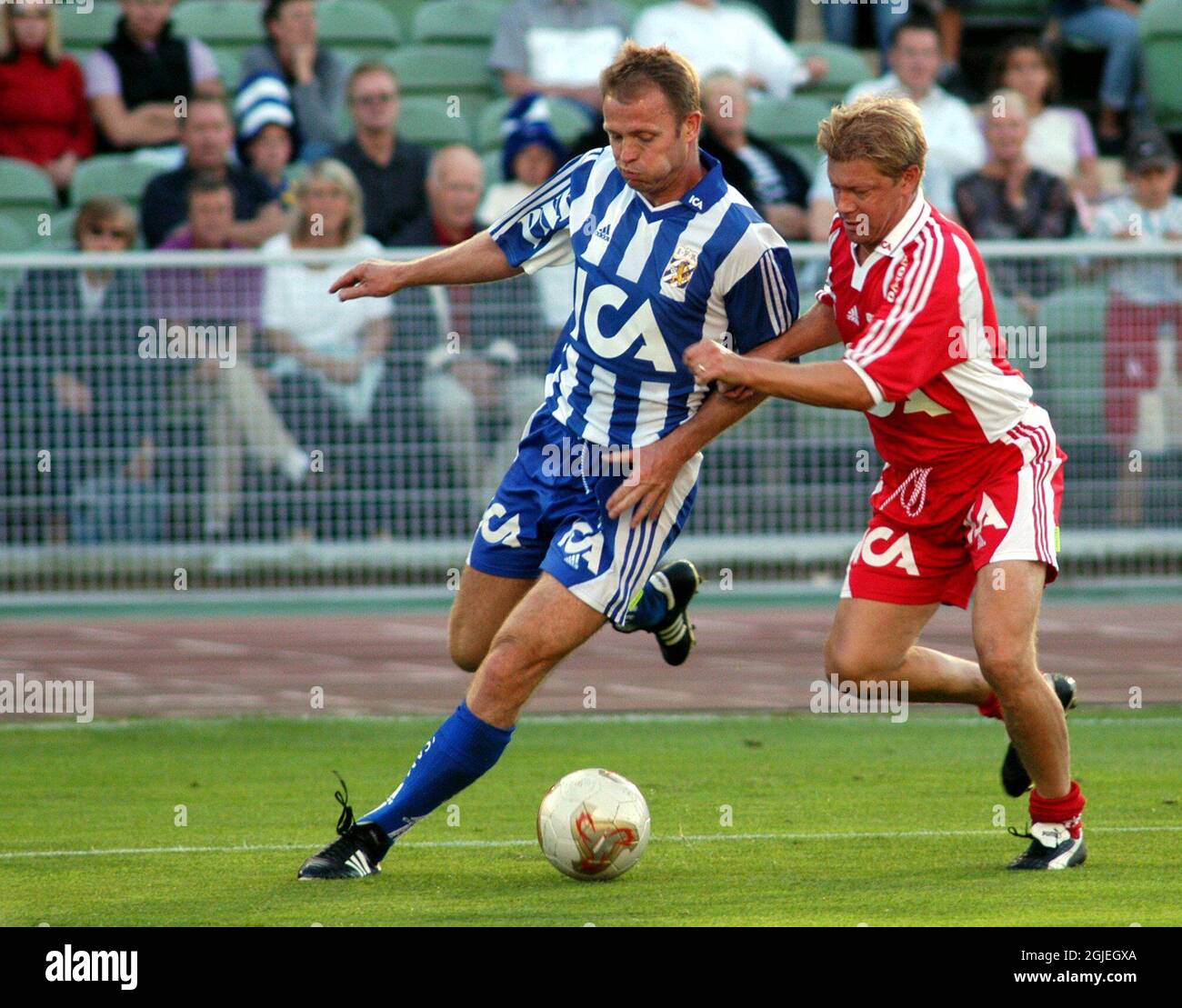 IFK Gothenburg's Torbjorn Nilsson (l) in action  Stock Photo