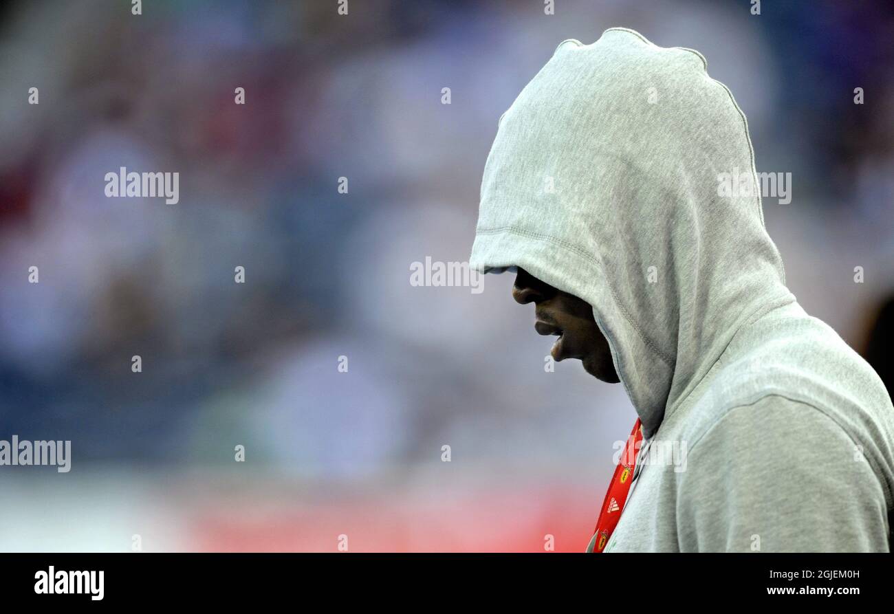 Jamaica's Usain Bolt during the 200m semi finals in the track and field