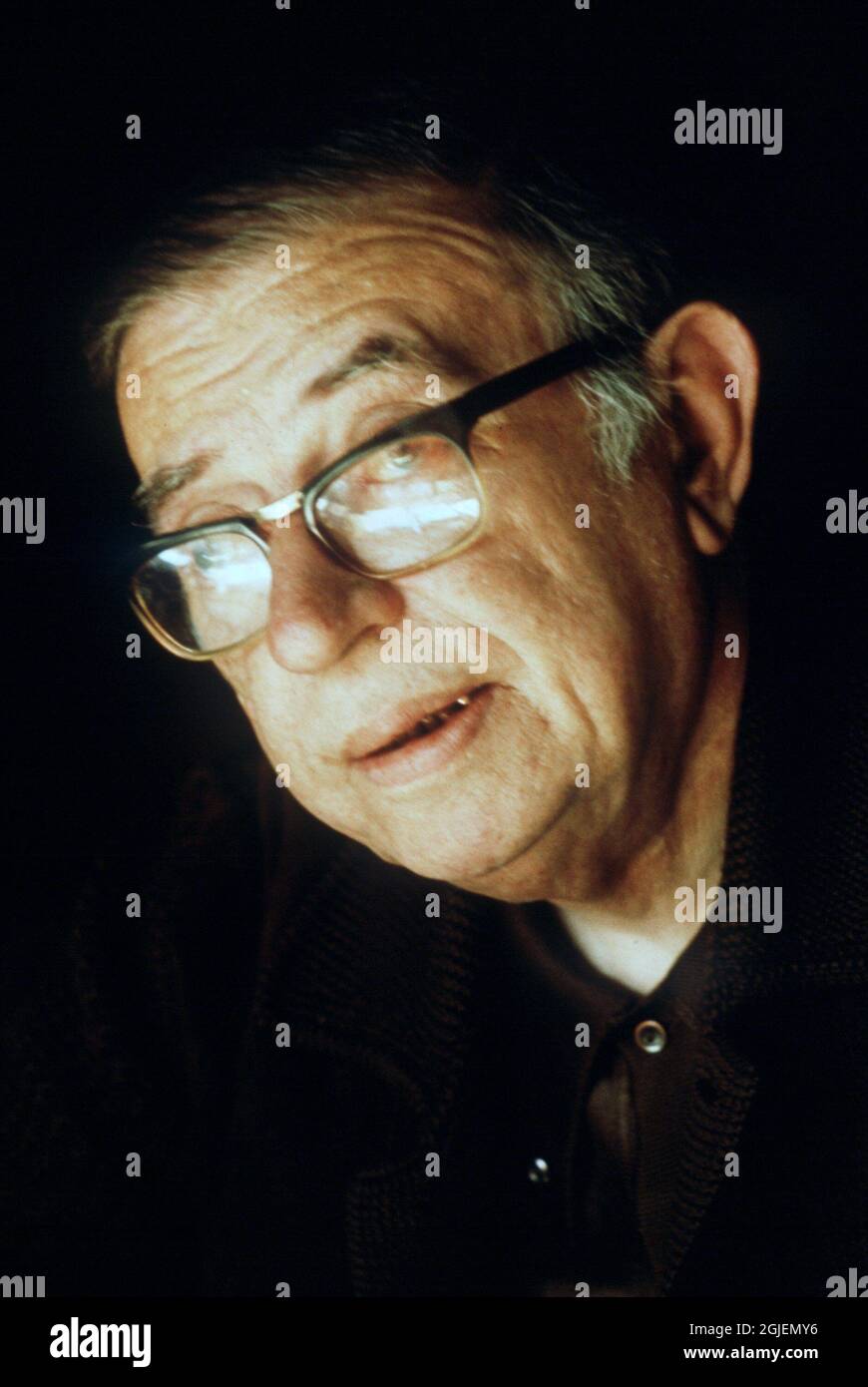 Jean-Paul Sartre, 1964 Nobel Prize of Literature laureate Stock Photo