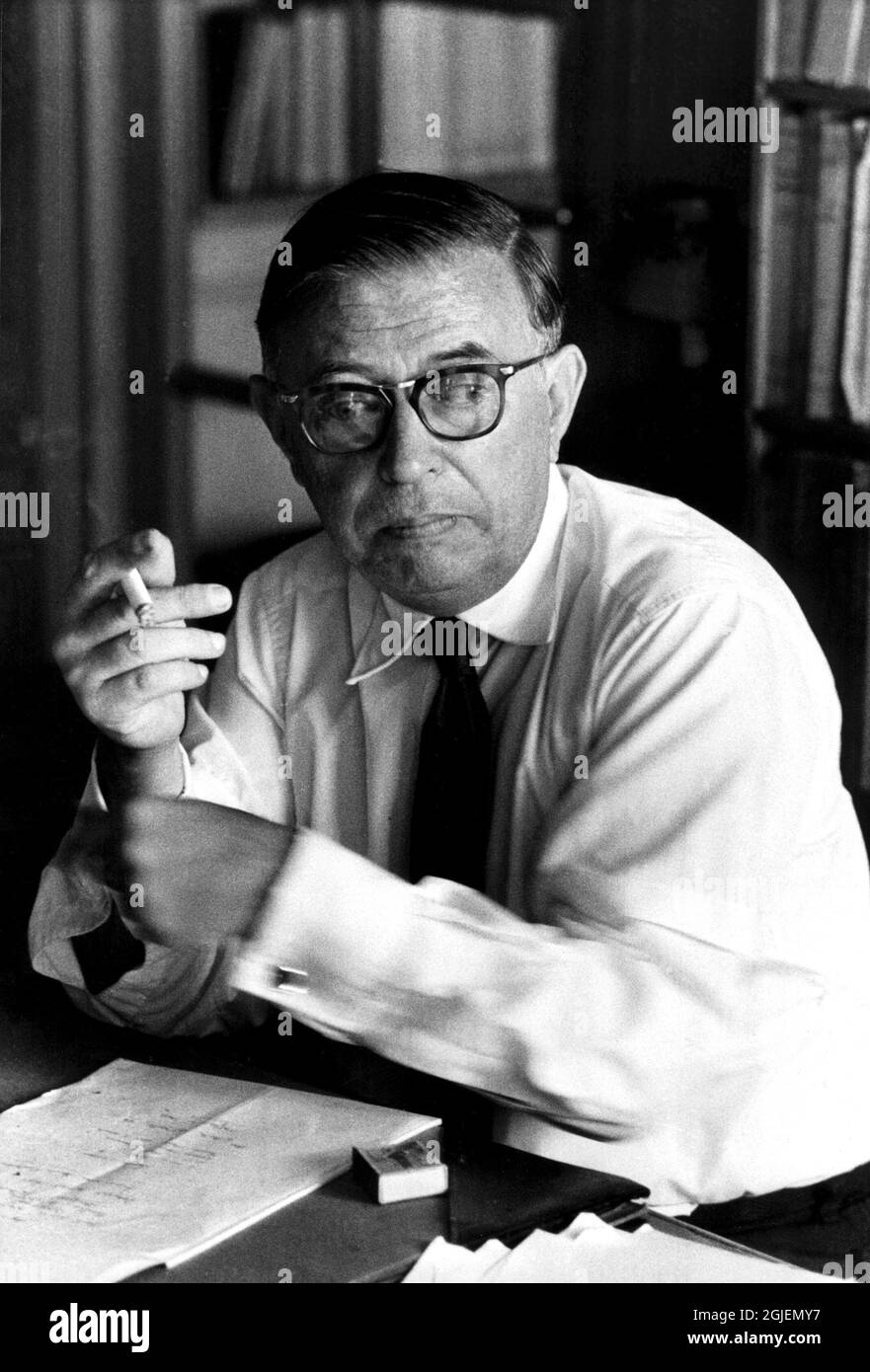 Jean-Paul Sartre, 1964 Nobel Prize of Literature laureate Stock Photo -  Alamy
